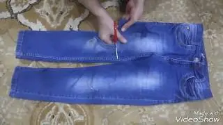 DIY | Recycling اعادة تدوير بنطلون جينز - تحويله من بنطلون قديم الى شورت جديد