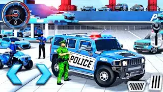 US Police Car Park Transporter Driving - Police Trailer Truck Driver Simulator - Android GamePlay #2