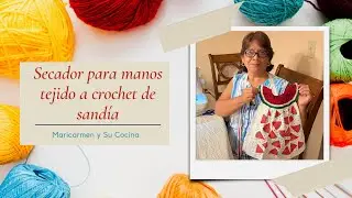 Secador para manos tejido a crochet de sandía🍉🍉🍉