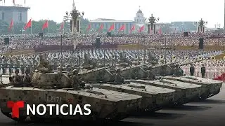 China exhibe su poder&iacute;o militar en un suntuoso desfile al que acudi&oacute; Putin | Noticias Telemundo