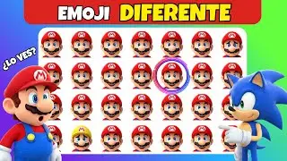 Encuentra el Emoji Diferente en 5 Segundos | Mario Bros y Sonic | 47 NIVELES