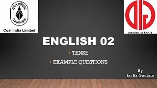 CIL English 02 Tenses and example questions