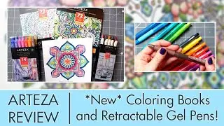 Arteza *New* Premium Floral and Mandala Coloring Books and Retractable Gel Pen Review
