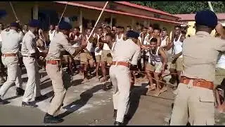 lathi charge, Assam police training,,