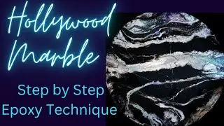 Stone Coat countertops epoxy tutorial on HOLLYWOOD MARBLE technique color coat