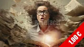 Paper Swirl Surprise &mdash; Glowing Book Reaction (HD Stock Video)