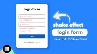 Login Form Validation with Shake Effect using HTML CSS & JavaScript |@TheStackCodeIndonesia