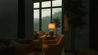 10 HOURS 🌧️ | Luxury Mountain Lodge: Rain, Thunder & Fireplace Sounds (4K) | Deep Sleep & Relaxation