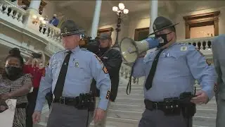 House members threatened with arrest at Georgia State Capitol protest