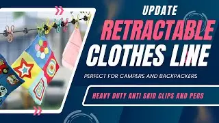 Ultimate Retractable Portable Clothesline for Travel | Compact Laundry Drying Solution with 12 Clips