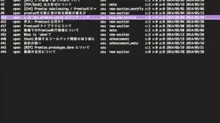 git-issue + git-flow + percol