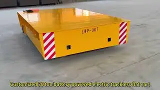 Leina customized 30 ton battery powered electric trackless flat cart