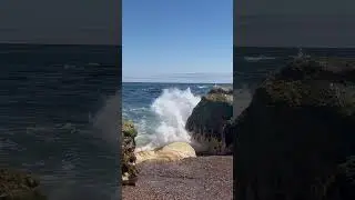 Huge wave splash. #wave #beach #splash