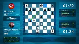 Chess Game Analysis: Mateus Moreno Jose - Mikeytattoo, 1-0 (By ChessFriends.com)