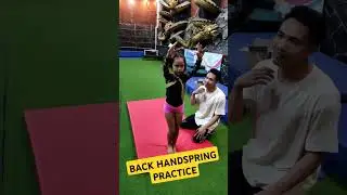 back handspring practice #gymnastics #shorts