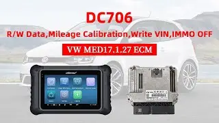 OBDSTAR DC706 for VW MED17 1 27 ECM Data Read and Write, Write VIN, IMMO OFF By Bench