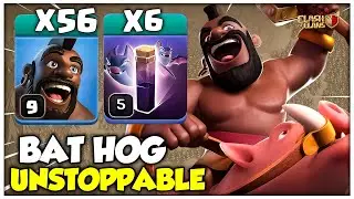 Th12 Mass Hog Rider Bat UNSTOPPABLE!! Best TH12 Attack Strategy in Clash of Clans