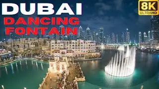 【8K】Amazing Dancing Fountain Show in Dubai
