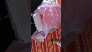 распаковка ткани посылка из магазина Эра Ткани г.Павлодар