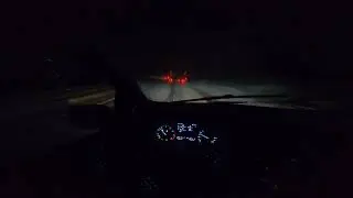 Ford Fiesta Snow Driving | Night Snow Blizzard POV