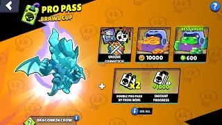 This New PRO PASS is Unbelievable!!🤯 + Dragon Crow Skin Gameplay! - Brawl Stars