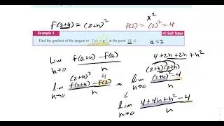 IB AA 11D The Gradient of a Tangent