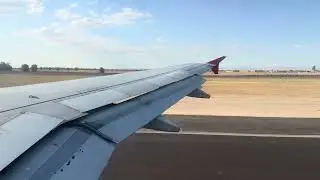 Aero Nomad Airbus A320-200 EX-32008 takeoff Bishkek Airport