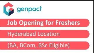 Genpact Hyderabad Job Openings | Genpact Recruitment 2021 | Fresher Jobs In Hyderabad