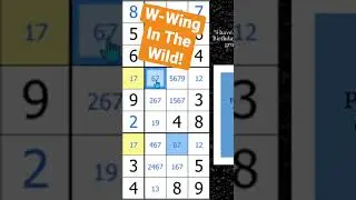 Sudoku W-Wing In Under 60 Seconds Sudoku Shorts 56 #Sudoku #Tutorial #Shorts