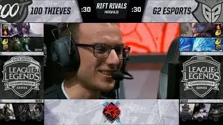 100 vs G2 2v2 Highlights Rift Rivals 2018 NA vs EU Brandini & Levi vs Wunder & Perkz