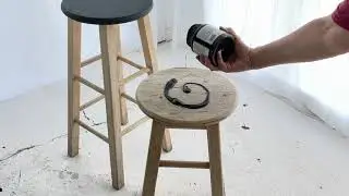 Easy wooden bar stool makeover!
