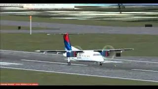 Delta Connection Dash 8 Q200 Landing KPVD FSX - SKAI Traffic