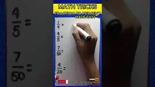 FRACTION TO PERCENT made easy MATH TRICKS #math #shorts #cse #LET