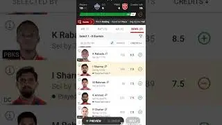 DC vs PBKS dream 11 prediction team and #shot video 📷