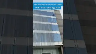 Exterior wall cleaning tether drones #droneshots #drone #automobile #dronevideo #uav #dji