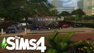 The Sims 4 | Self Washing Car Wash Speed Build | CC