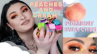 PEACHES AND CREAM | PIGMENT SWATCHES & TUTORIAL
