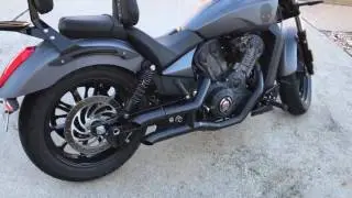 Radiant Cycles GT shorty exhaust. 2017 Victory Octane