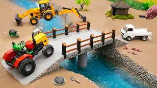 DIY Mini Tractor Builds Real Concrete Bridge | With lights Science Project @TechCreatorsOfficial