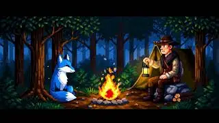 Pixel Forest Night &ndash; Chill Lo-fi Beats & Campfire Vibes