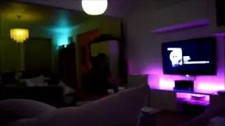 Philips hue with the Hue Disco app.