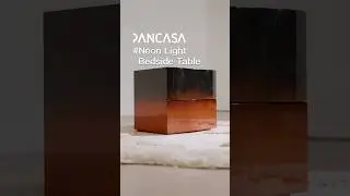 PANCASA｜Neon Light Bedside Table#PANCASA#noubelhome #casanoubel #interior #moderninteriordesigners
