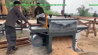 Elasn Round Log Tree Wood Cutting Saw Multiple Blade Rip Saw Machine