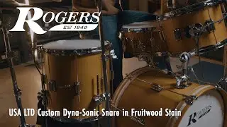 Rogers USA Made LTD Custom Dyna-Sonic Fruitwood Stain Snare Drum