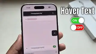 How to turn on/off hover text on iphone 17 Air/Pro/Max