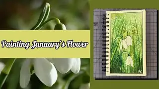 Watercolor Snowdrop 🌸 January Birth Flower with a Novelty Palette