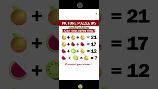 IQ Boost! Math Picture Puzzle #5 | Fun Visual Math Riddle #picturepuzzle #iqtest #mathchallenge