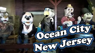 Ocean City Boardwalk in New Jersey.  Two Amusement Parks, One Boardwalk.