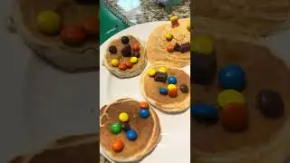Cooking with Griffin￼ and Cody: Halloween pancakes🥞🎃￼