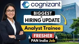 Cognizant Hiring Freshers for Analyst Trainee | PAN India Jobs | Apply Now!